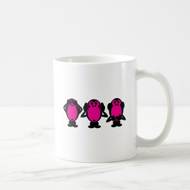 Tre Wise Monkey Kaffemugg (Höger)