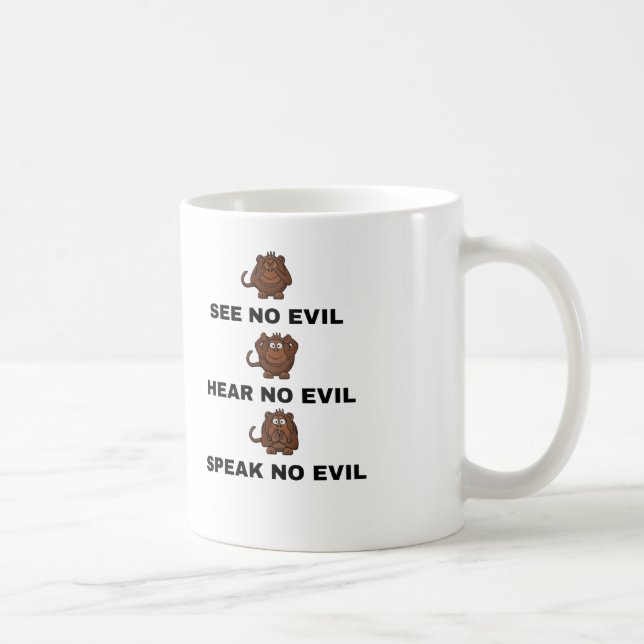 Tre Wise Monkey Kopp / Mugg (Höger)