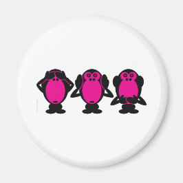 Tre Wise Monkey Magnet