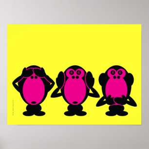 Tre Wise Monkey Poster