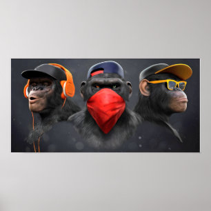 Tre Wise Monkey Poster