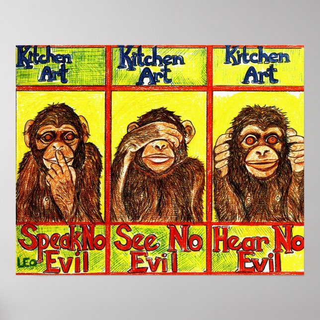 Tre Wise Monkey Poster (Framsidan)