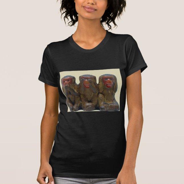 Tre Wise Monkey T-shirt (Framsida)