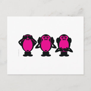 Tre Wise Monkey Vykort