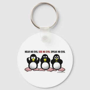 Tre Wise Penguins Nyckelring