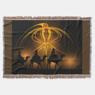 Tre Wiseman jul-Helgdag Blanket Throw Mysfilt