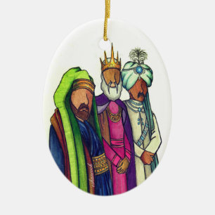Tre Wisemen Julgransprydnad Keramik