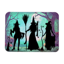 Tre Witches Halloween Flexible 3"x4" Magnet