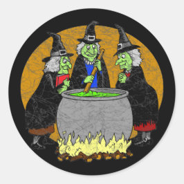 Tre Witches Sticker Runt Klistermärke