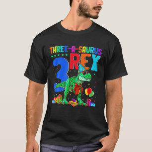 Trea-Saurus Rex 3Rd Birthday 3 Years Old Rex Lo T Shirt