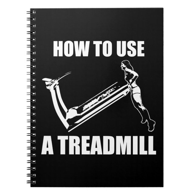 Treadmill - damernas fantastiska Novelty Workout Anteckningsbok Med Spiral (Framsidan)