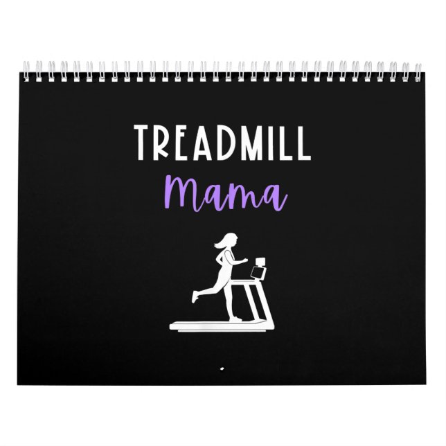Treadmill Mamma Springer Mamma Running Workout Hom Kalender (Omslag)