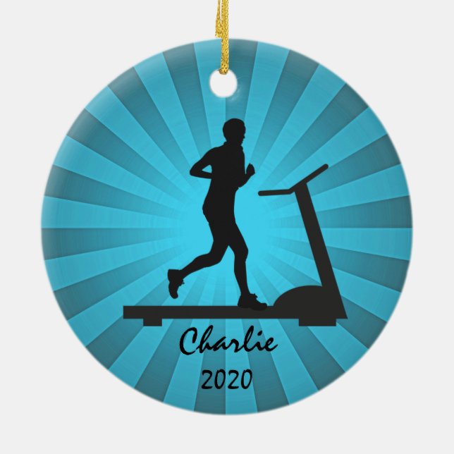 Treadmill Running Fitness Ornament (Baksidan)