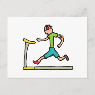 Treadmill Running Vykort