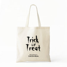 Treak eller Treat Personlig Halloween Goody Bag