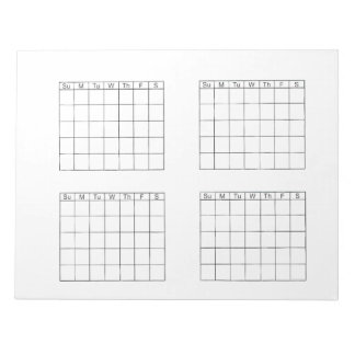 Treårig kalender - Pad White Anteckningsblock