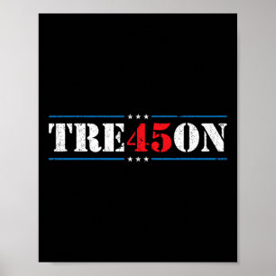 Treason 45 2020 Val Anti Trump Demokratgåva Poster