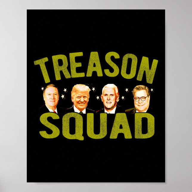 Treason Squad Impeach Trump Pence Pompeo Rr Ukrain Poster (Framsidan)