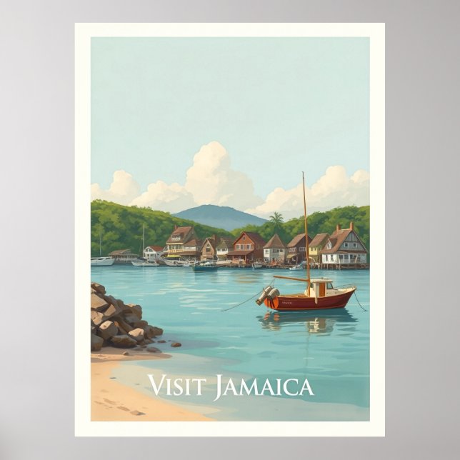 Treasure Beach, Jamaica – Fiskeby resor Poster (Framsidan)