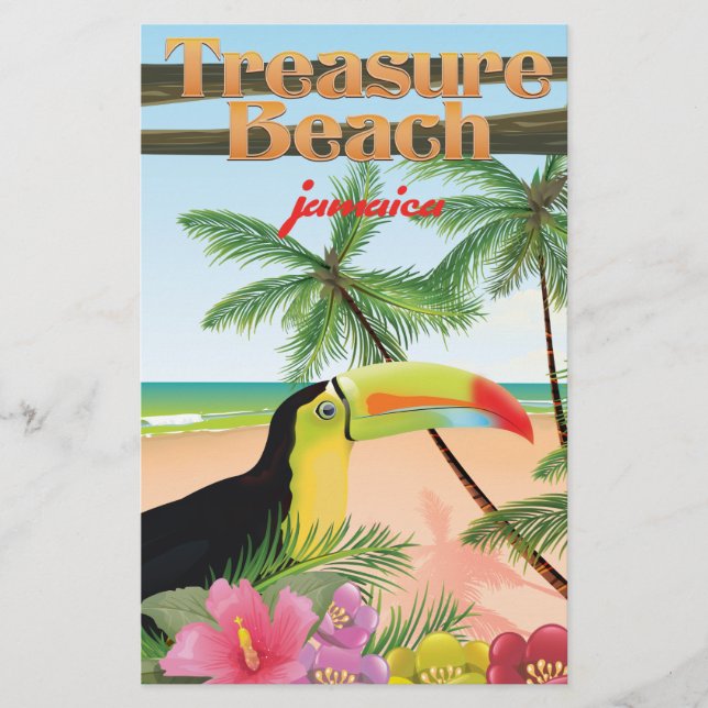 Treasure Beach Jamaica resemålning Brevpapper (Framsida)
