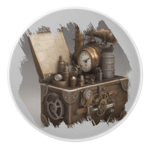 Treasure bröstkorg med växlar knopp