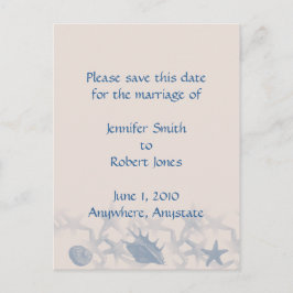 Treasure by Sea Save the Date, vycard Meddelande Vykort