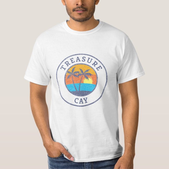 Treasure Cay, Bahamas Faded Classic Stil T Shirt (Framsida)