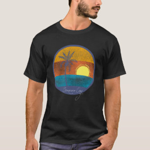 Treasure Cay Bahamas Faded Retro Sunset T Shirt