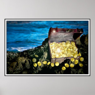Treasure Chest of Guld på Sten Poster