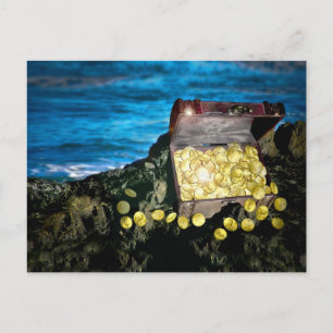 Treasure Chest of Guld på Sten Vykort