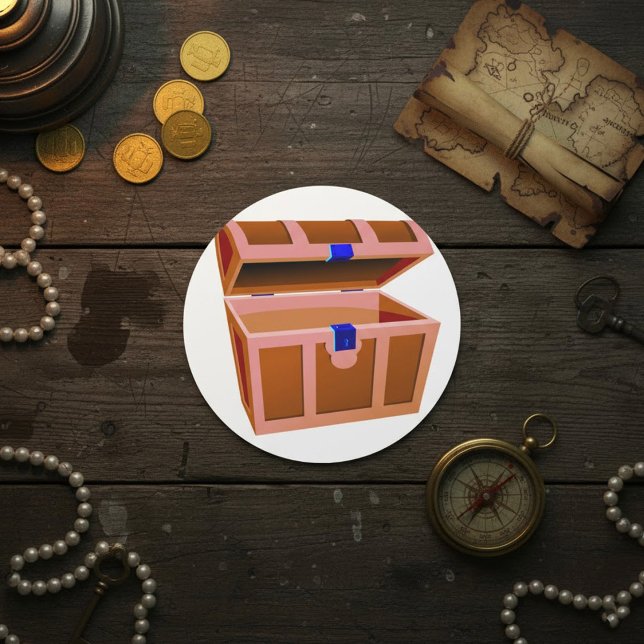 Treasure Chest Stickers Runt Klistermärke (Skapare uppladdad)