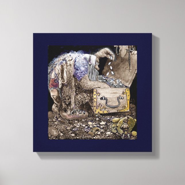 Treasure Chest Troll Canvastryck (Framsida)