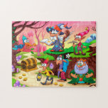 Treasure från Colorful Cute Magic Wizard Pussel<br><div class="desc">Den här färglösa designen har en guide,  kung och älvar med en skattkista. #modern #fantasy #guide #elves #kung #bird #skatt #tecknad #illustration #puzzle #jigszle #jigsawpuzzle #girl #magic #gifts #giftsforGirs #colorful #play</div>