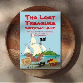 Treasure Hunt Birthday Inbjudningar