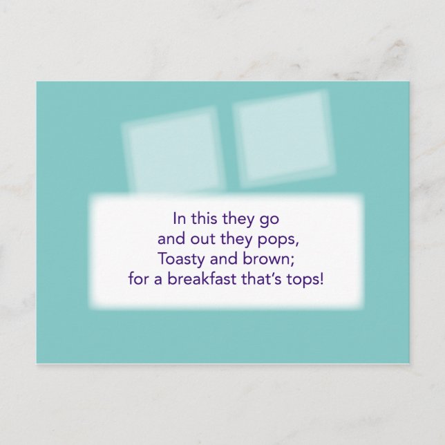 Treasure Hunt Game - Clue #4 - Toaster Vykort (Framsida)