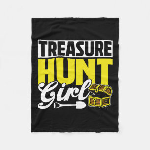 Treasure Hunt Girl Hunter Treasures Hunting Treasu Fleecefilt