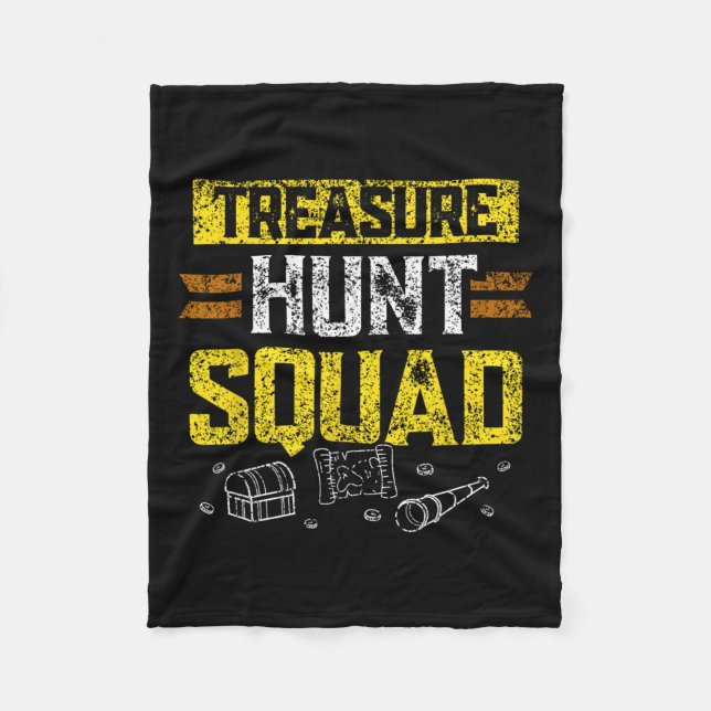 Treasure Hunt Squad Hunter Treasures Hunting Treas Fleecefilt (Framsidan)