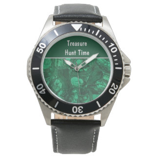Treasure Hunt Time Grönt Sten Collector Rockhound Armbandsur
