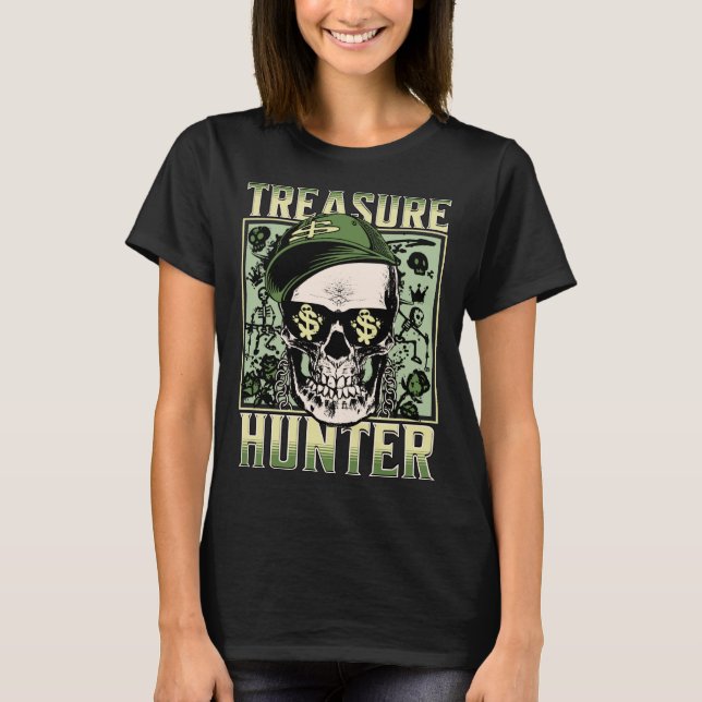 Treasure Hunter Metall detektor Graffiti Detectori T Shirt (Framsida)