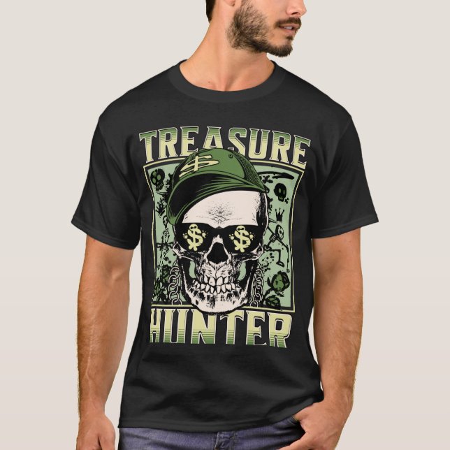Treasure Hunter Metall detektor Graffiti Detectori T Shirt (Framsida)