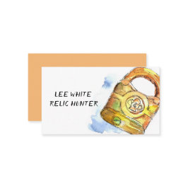 Treasure Hunter Metall identifierar Relics Locks Visitkort