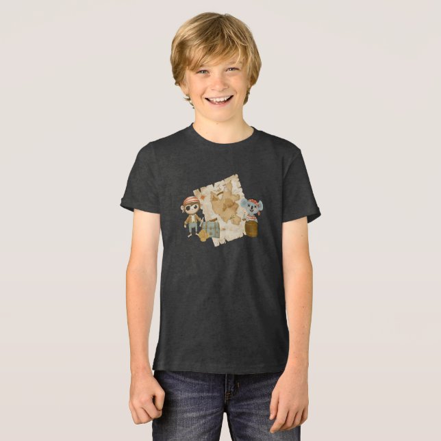 Treasure Hunter Pirat Birthday T Shirt (Framsida Full)