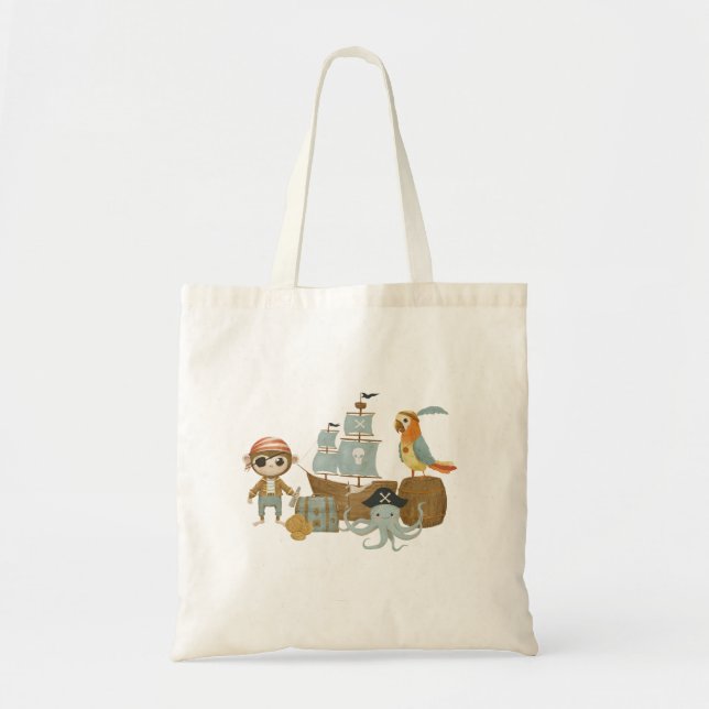 Treasure Hunter Pirat Birthday Tygkasse (Framsidan)