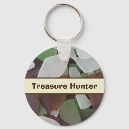 Treasure Hunter Sea Glass Photo Beach Collector Nyckelring
