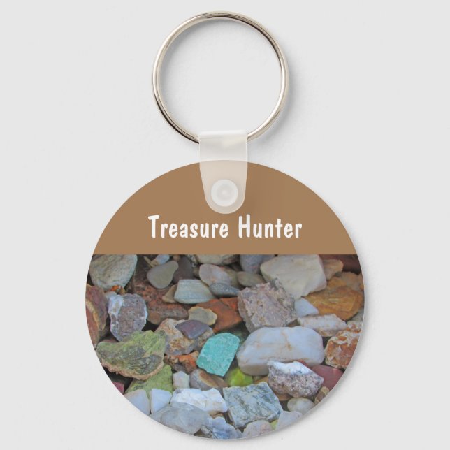 Treasure Hunter Sten Collection Stone Rockhound Nyckelring (Framsida)