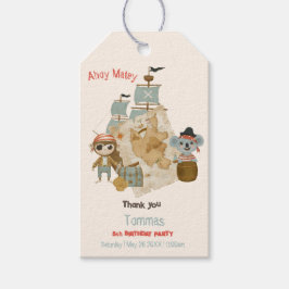 Treasure Hunters Pirat Birthday Presentetikett