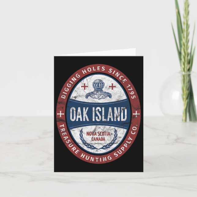 Treasure Hunting Retro Templar Knight T Kort (Framsida)