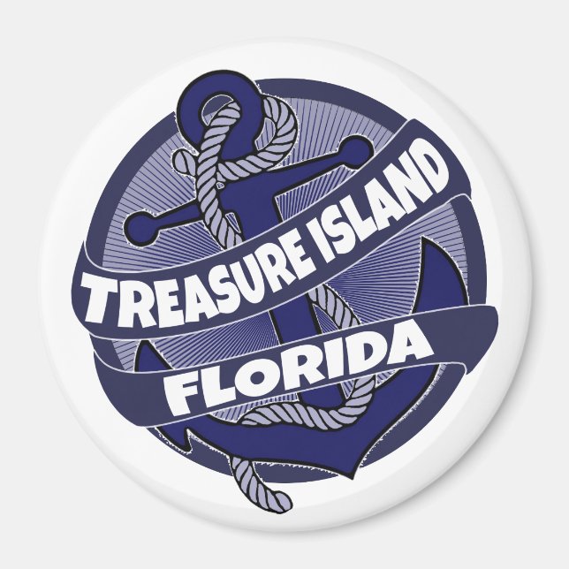 Treasure Island Florida anchor swirl magnet (Framsidan)