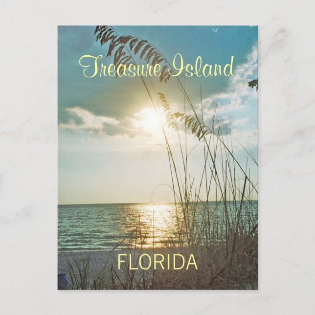 Treasure Island Florida Postcard Vykort (Framsida)