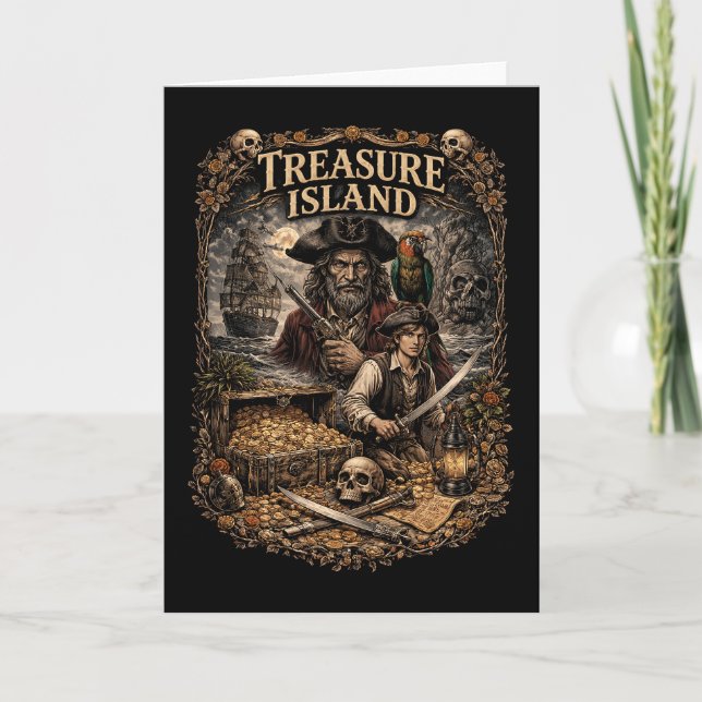 Treasure Island Helgkort (Framsida)